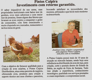 Pintos Caipira no Jornal Roteiro da Cidade - Feira de Santana